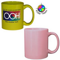 11 Oz. Pink Stoneware Mug - 4-Color Process